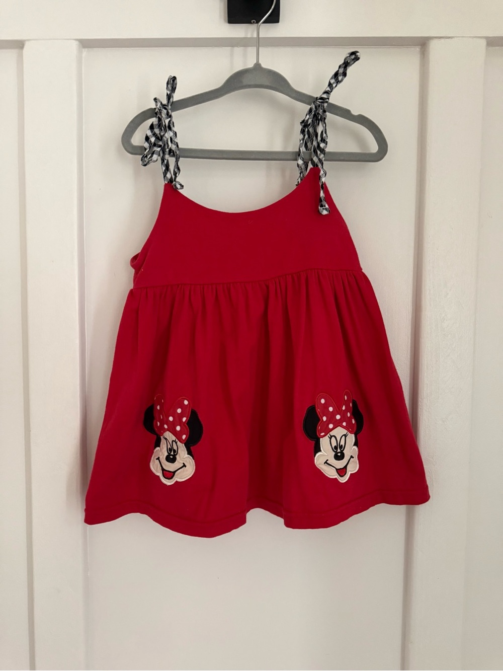 Red Minnie Mouse Tie-Shoulder Dress for Kids